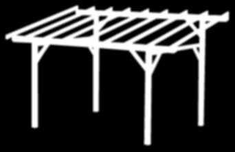 Pergole - Tettoie in legno COD. 871524 Tettoia 1 posto auto AV 3350 BM 2.153,00 COD. 871515 Tettoia 1 posto auto spiovente doppio KA 3550 BM 2.