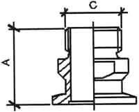 Adattatore KF/GAS Maschio in aisi 304 16-1/8 23-42583 - AM1618 16-1/4 27-42461 - AM1614 16-3/8 27-42585 - AM1638 16-1/2 33-42401 - AM1612 25-1/4 27-42461 - AM2514 25-3/8 27-42585 - AM2538 25-1/2