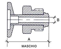 Adattatore KF/VCR Maschio in aisi 304 10 35 1/4 - - VM1014 16 35 1/4 - - VM1614 16 40 1/2 - - VM1612 25 35 1/4 - - VM2514 25 40 1/2 - - VM2512