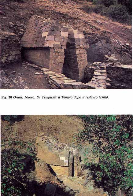 Fig. 20. Orune, Nuoro. Su Tempiesu :il Tempio dopo il restauro (1986) Fig. 21.