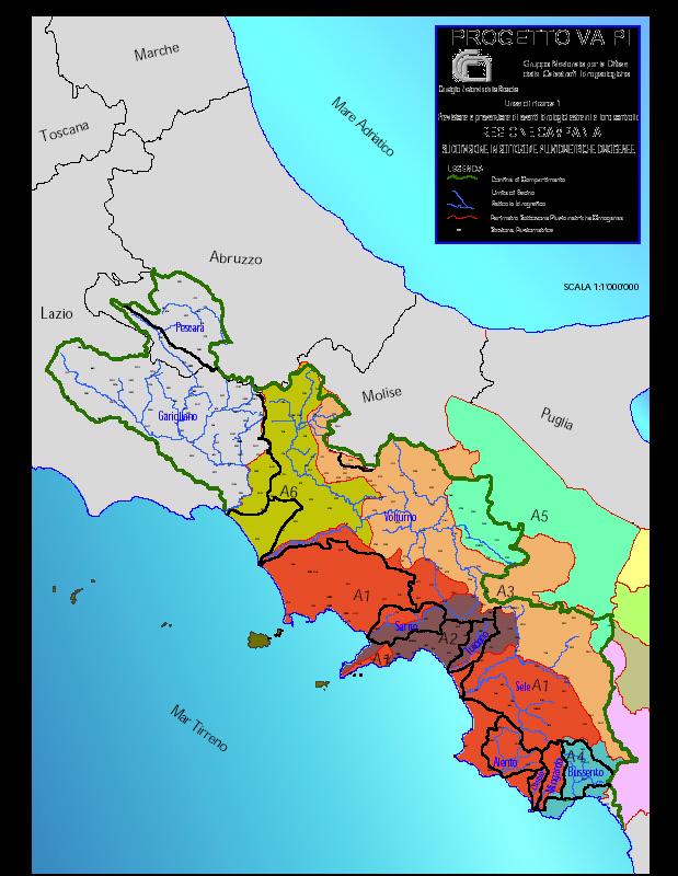 VAPI NAZIONALE Schema standard di applicazione Sottozone Idrometriche Omogenee (per