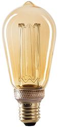 LAMPADE WIVA LED GLASSLIGHT ANTIQUE ST4 E27. 25000h. I caldi riflessi del vetro ambrato e le forme vintage rendono queste lampade led a filamento particolarmente raffinate e decorative.