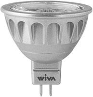 LAMPADE WIVA LED SPOT MR1 SILVER 12V. Fascio 3Â. Attacco GU5,3. 30000h. 5W eq.alogena 35W.