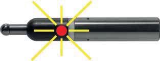 Centratore in acciaio temprato e rettificato, segnale luminoso con spia led rossa e segnale sonoro, precisione di rotazione concentrica +/- 0,01 mm, da utilizzare su trapani, fresatrici e centri di