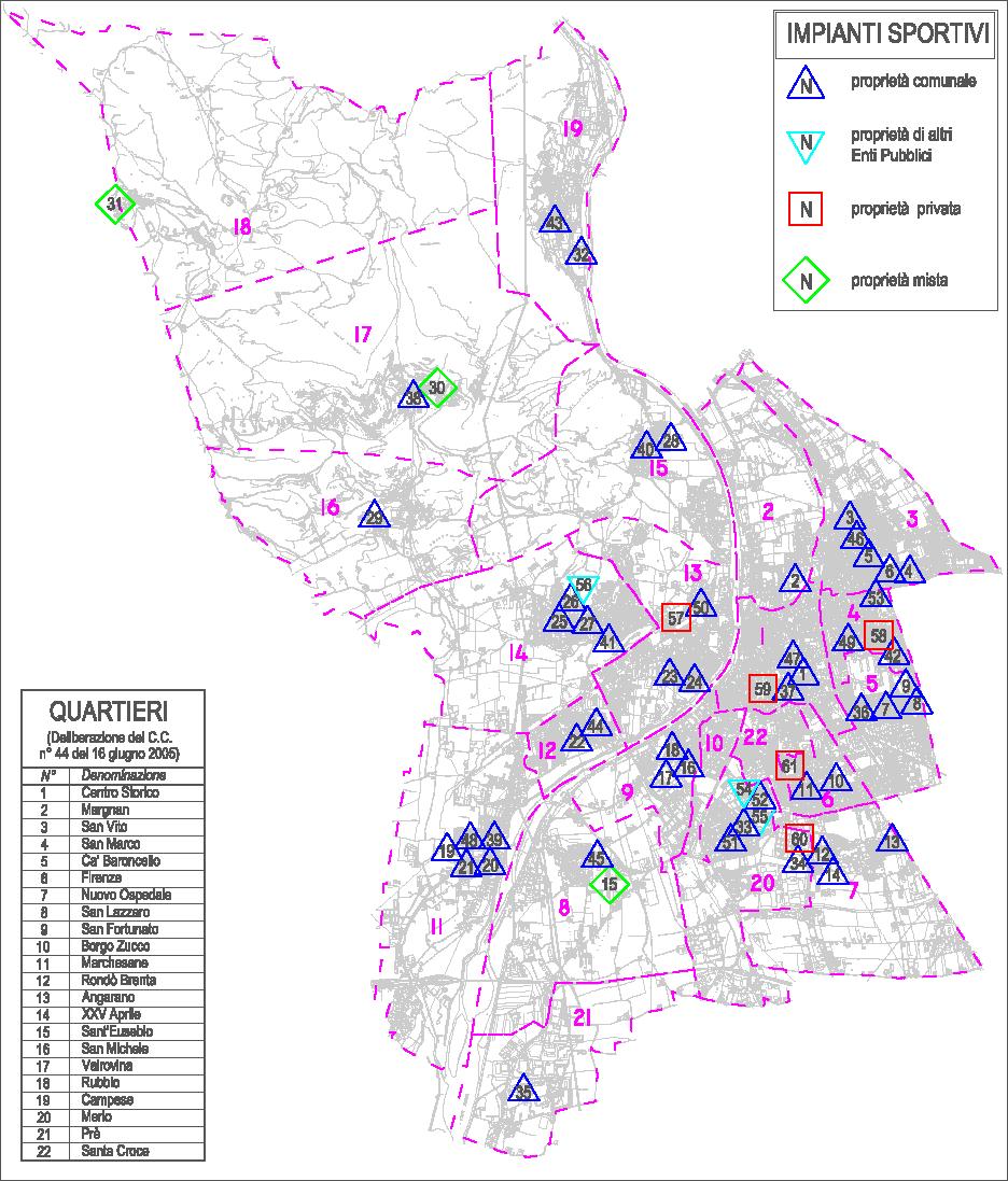 79. Mappa degli impianti sportivi pubblici