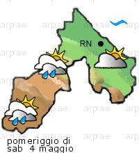 bollettino meteo per la provincia di Rimini weather forecast for the Rimini province costa coast Temp MAX 17 C 13 C Pioggia Rain 0mm 8mm Vento Wind 26km/h 26km/h costa coast Temp.
