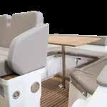 CE certificate Sundeck cushions + driver seat Console with windshield Inox handrail Table with inox leg Hydraulic steering