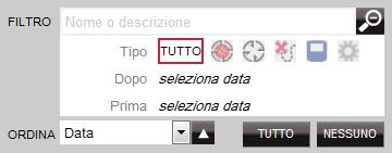 Filtro delle voci (barra Cerca) È possibile applicare un filtro all elenco per visualizzare solo le voci con testo specifico all interno del nome o della descrizione inserendo il testo nella barra