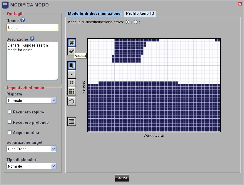 Uso di XChange 2 (continuare) Modo d uso Creare un modo d uso Fare clic su con il simbolo del modo nei controlli raccolte.