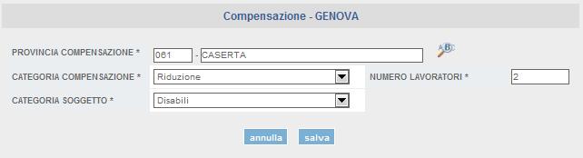 Categoria soggetto: selezionare dal menu a tendina la categoria dei soggetti coinvolti dalla compensazione.