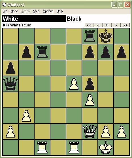 RISPOSTE 1. Democrito-Mirage Il B vince con la simpatica deviazione 26. b4!! posizione dopo 25.