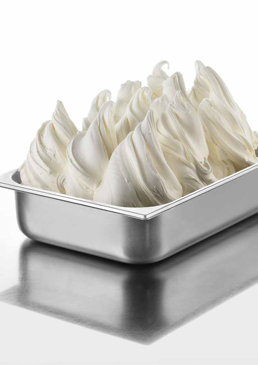 BASI PER GELATO AL LATTE con grassi vegetali Bases for milk gelato with vegetable fats Dosaggio Dosage 02090 PANNA BASE SUPER 35 g 4 x 2,50 kg 02111 TUTTOPANN F 50 35 g 4 x 2,50 kg 02014 UNIBASE 50