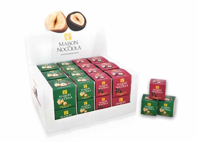 LE NOCCIOLE Espositore Cubotti Expo Cubotti 3EC 5EC 35EC NOCCIOLA N.3-28 PEZZI di cui 16 pz.30 gr./12 pz 70 gr. NOCCIOLA N.5-28 PEZZI di cui 16 pz.