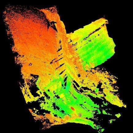 m) elevata accuratezza (0,5 ) valore di intensità e RGB Laser scanner terrestre