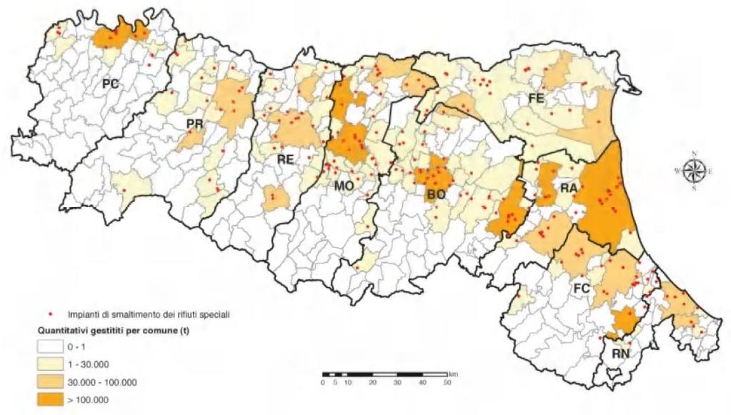 2010 (fonte: Piano Regionale di Gestione dei Rifiuti Quadro Conoscitivo Rifiuti