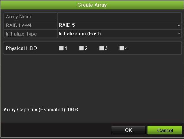 Capitolo 15: Gestione dell archiviazione Creazione di un array RAID: 1. Fare clic sull icona Gestione archiviazione nella barra degli strumenti del menu e selezionare RAID. 2.