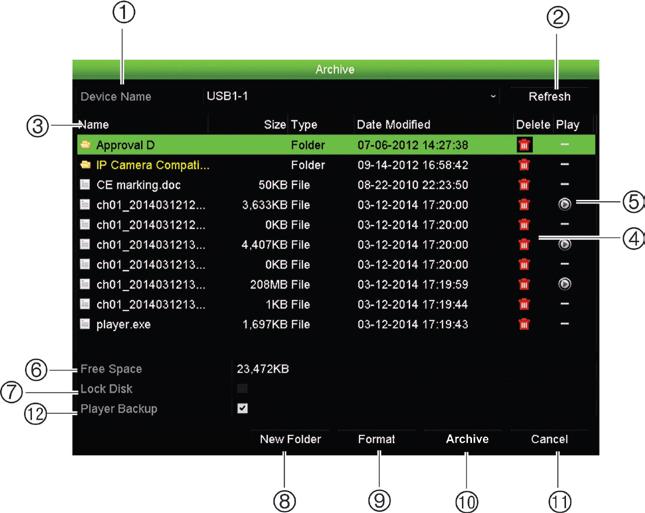 Capitolo 8: Archiviazione dei file Se si utilizza un dispositivo di memoria USB, inserirlo nella porta USB del pannello anteriore.