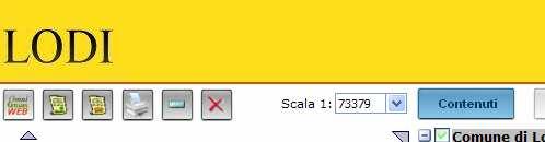 7 / 20 Scala di visualizzazione All'interno di questo riquadro è presente uno strumento che consente di impostare la scala, tra quelle predefinite, con cui si desidera visualizzare la mappa.