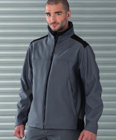 lavoro softshell 96% Poliestere 4% Elastan resistente - 400 gr/m 2 Membrana impermeabile e traspirante Fodera in microfelpa