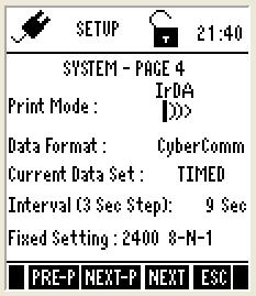 Premere NEXT-P (F) o PRE-P (F) cambiare le pagine. Premere ESC (F) uscire senza salvare. STABLE ENABLE Mostra l indicatore Stable come definito in Stability Criteria.