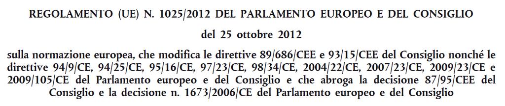 Principi fondatori della normazione Coerenza, trasparenza, apertura, consenso, applicazione volontaria, indipendenza da interessi particolari ed efficienza Parti interessate Tutte le parti