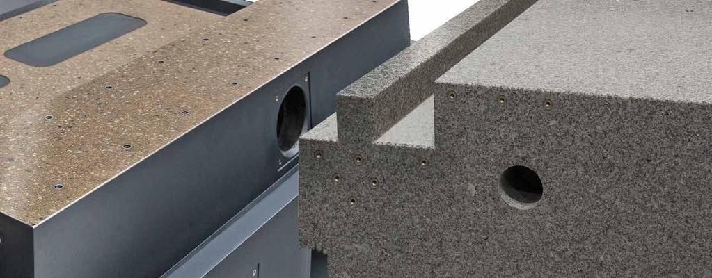 Supporti di base delle macchine Come basamento per le nostre rettificatrici utilizziamo cemento