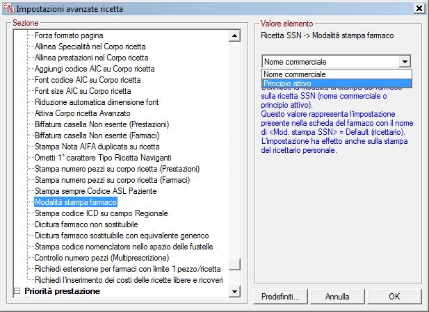 operare come di seguito indicato: 1. Selezionare Routine dalla voce di menu Personalizzazioni, dunque Prescrizioni e poi Ricettario SSN Impostazioni 2.