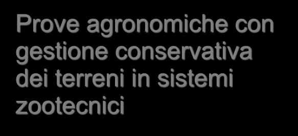 Prove agronomiche con gestione conservativa dei terreni in sistemi