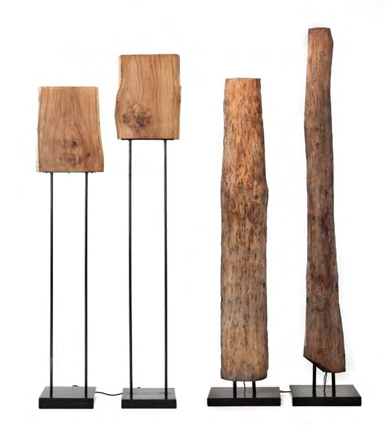 wood, waxed Halogen Version: 250 W. Dimmer Led Version: strip LED 100 cm 40 x 40 x H approx.