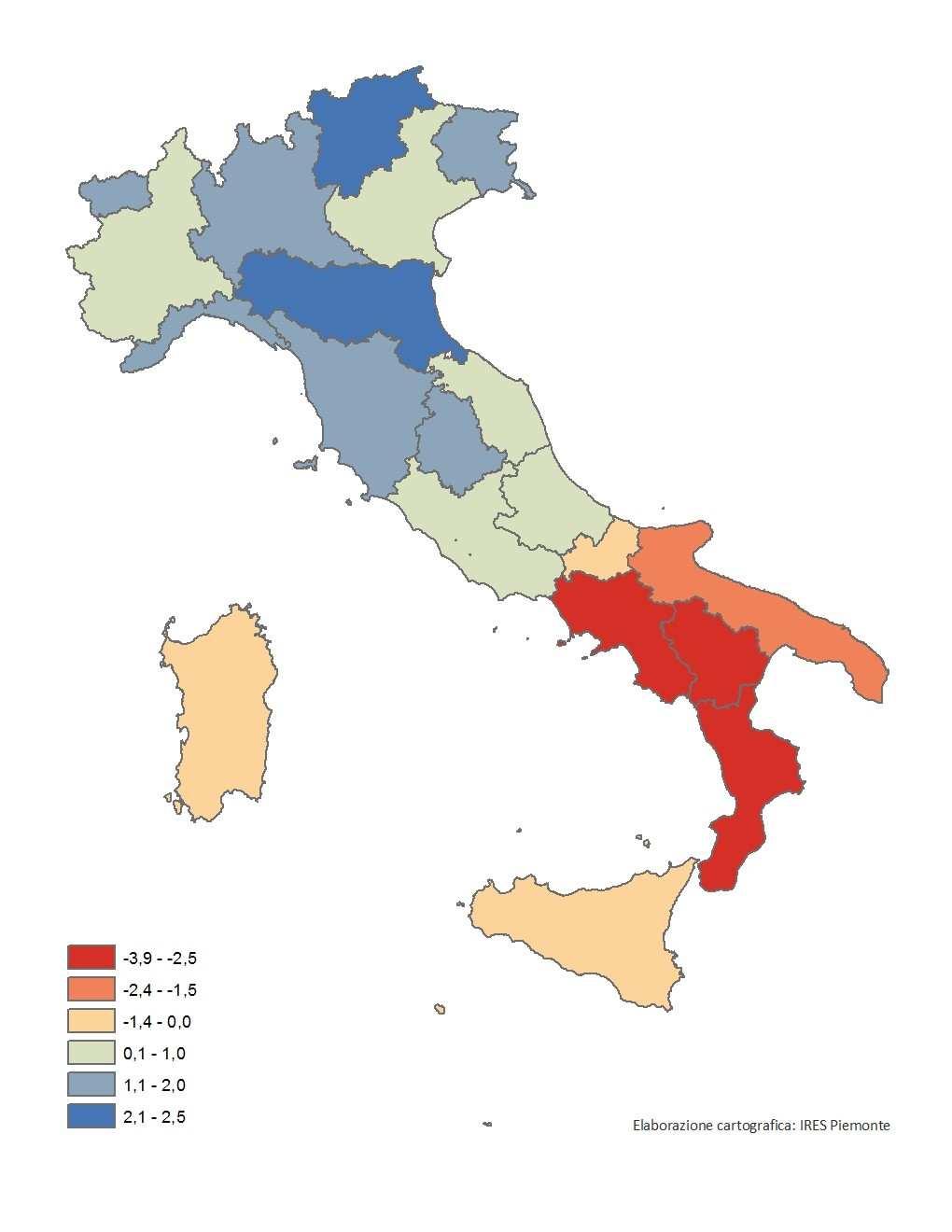 2,5 ). La regione con la maggiore capacità attrattiva è nuovamente l Emilia-Romagna (2,5 ) seguita dal Trentino-Alto Adige ( 2,2 ).