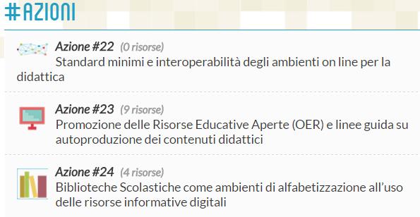 Ambito:Competenze e Contenuti Azione #23 Incentivare il generale utilizzo di contenuti digitali di qualità, in tutte le loro forme, in attuazione del Decreto ministeriale sui Libri Digitali Azione