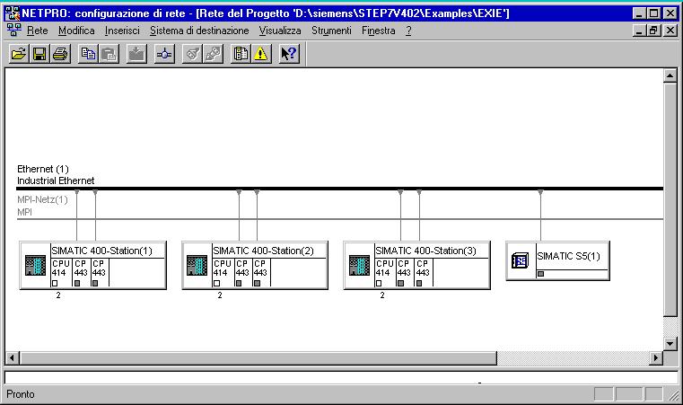 3 Utilizzo del CP Ethernet con NCM S7 3.3.3 Visualizzazione degli allacciamenti alla rete di una stazione Procedimento E possibile ottenere una panoramica delle configurazioni dell allacciamento alla rete eseguite su una stazione SIMATIC.