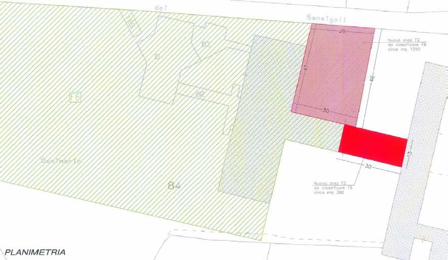 Nello specifico il Seminario Vescovile ha richiesto la riclassificazione a F/6-S di un ulteriore porzione di fabbricato di circa 390 mq e di uno spazio