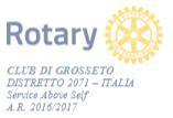 Rotaract Club di Grosseto che è riuscito ad ottenere l esclusiva dell organizzazione.