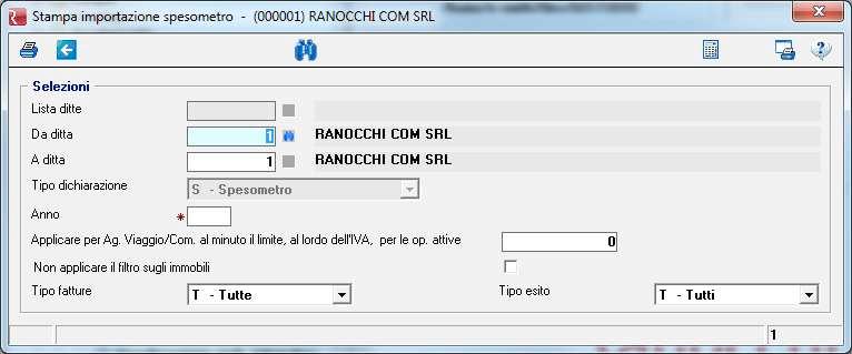 Stampa importazione spesometro La stampa dei dati importati/scartati che poteva essere prodotta dopo l elaborazione dei dati per lo spesometro, con questa versione è possibile riottenerla eseguendo