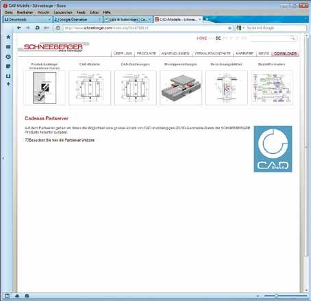 .1 Disegni in D e 3D Sul Part Server della Cadenas sono disponibili gratuitamente disegni e modelli per tutti i formati. Altre informazioni sui prodotti si possono scaricare dal sito www.schneeberger.