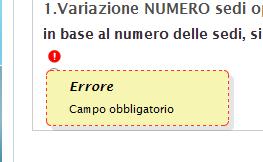 La scheda salva i dati inseriti anche nel caso in cui ci siano degli errori o se la scheda è stata completata