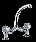 Bidet mixer with spray and pop-up waste 1 1/4. 23 EG Monoforo bidet con scarico automatico, 1 1/4. One-hole bidet mixer with pop-up waste 1 1/4.