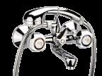 1000-2000 EGIZIA Vasca Bath Mixers 01 EG Gruppo vasca esterno con doccia. Bathtub mixer with normal shower.