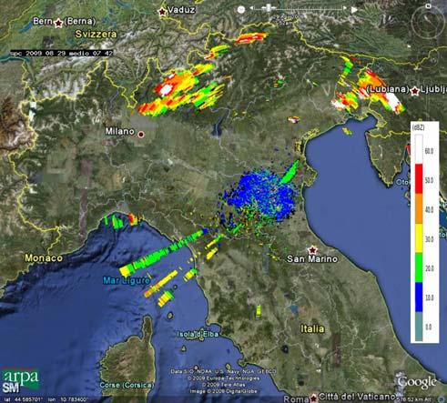 Rapporto radar dell evento meteorologico del 29 e 30 agosto 2009 1 Descrizione dell evento Tipo evento Data e Ora Inizio Fine sulla Regione Emilia Romagna Convettivo Dal 29/08/2009 13:00 UTC al