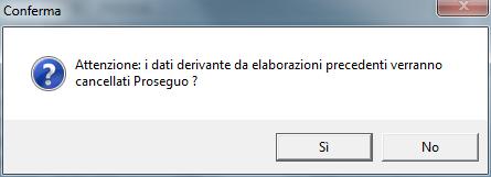 elaborazione: Se sono presenti fornitori esclusi dalla comunicazione viene richiesto se