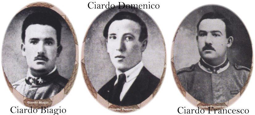 Famiglia Ciarrocchi di Massignano (Ascoli Piceno) 1. Ciarrocchi Adamo, figlio di Domenico, nato il 24/06/1887 a Massignano (d.m. di Ascoli Piceno), Soldato 135 Regg.