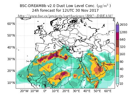 3.4 Previsioni di trasporto a lunga distanza PM10 Modello DREAM Le previsioni di trasporto a lunga