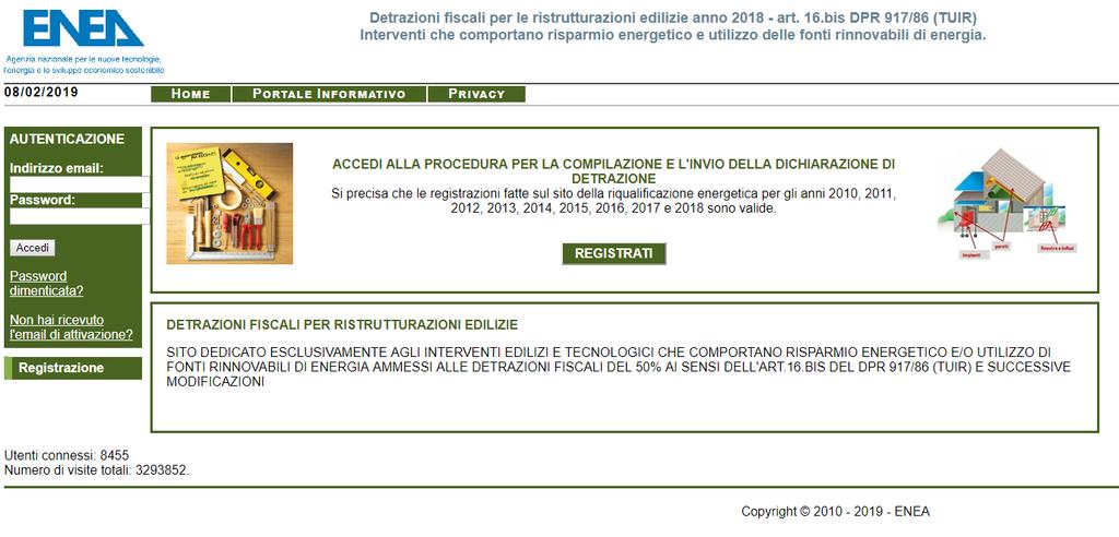 L Enea ha chiarito che, tenuto conto che l'obiettivo della legge è il monitoraggio energetico, la trasmissione dei dati deve avvenire solamente per gli interventi che comportano riduzione dei consumi