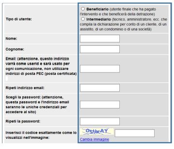 Il sistema invierà presso questo indirizzo tutte le comunicazioni relative alla dichiarazione, inclusa la conferma della registrazione.