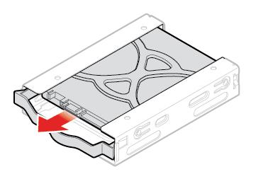 Rimozione della staffa dell'unità di memorizzazione esterna Figura 56.