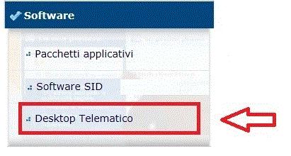 Tutte le funzionalità presenti all interno del Desktop telematico sono integrate anche nelle singole applicazioni che vengono installate successivamente dall utente.