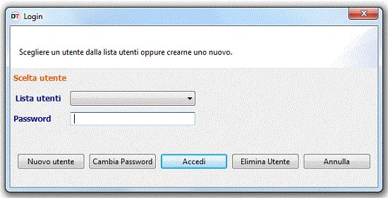 Al primo accesso l utente deve definire la propria utenza di lavoro