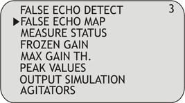 corrispondono alla distanza di vuoto. Dopo questa operazione, viene visualizzato il seguente messaggio: FALSE ECHO DETECT DONE Se qualcosa non è corretto (ad es.