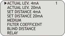 7. GUIDA RAPIDA METER - Guida rapida 7.1 Calibrazione 0% Per la calibrazione dello 0% (4mA) sono possibili 2 procedure: per autoacquisizione (7.1.1) o tramite l inserimento della distanza corrispondente (7.